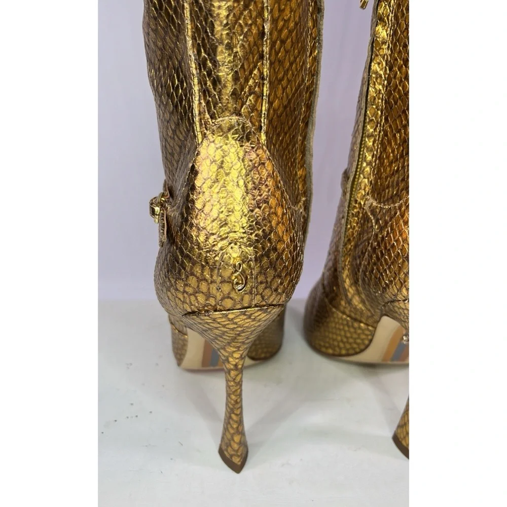 Sam Edelman Elia Bronze Metallic Snake Print Boot (Size: 9) - Picture 11 of 11